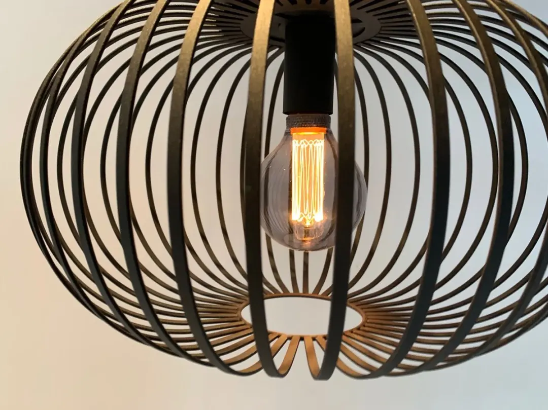 Freelight Plafondlamp Aglio Mat 33cm - Zwart