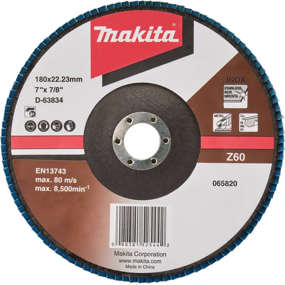 Makita Lamellenschijf 180x22mm Z60