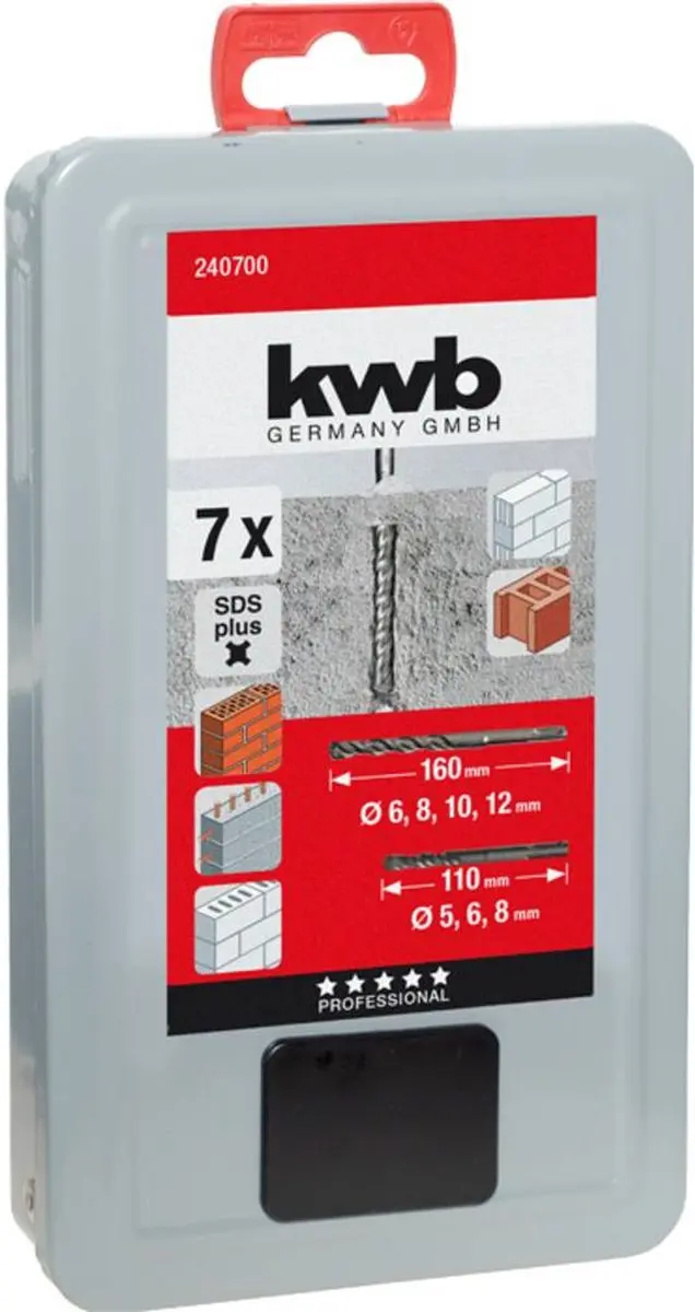 KWB Hamerborenset SDS-Plus 7-delig