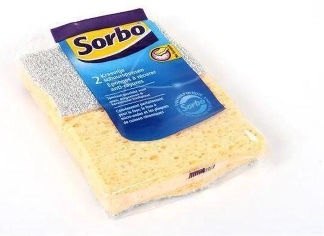 Sorbo Krasvrije Schuurspons 11x7x4cm - 2 Stuks