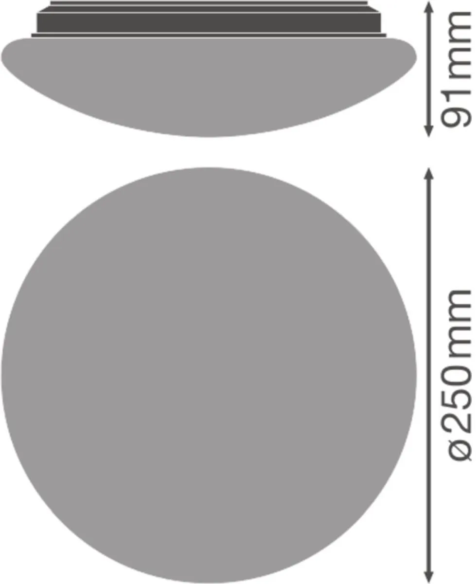 Voordeelpak 5x Ledvance Surface Circulair 250 Wit 13W 920lm - 830 Warm Wit | met Sensor - IP44 - Vervangt 2x13W