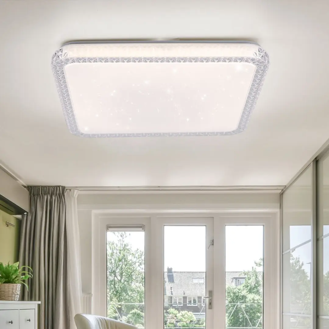 Globo LED Plafondlamp Sterrenhemel Kristal 41339-24 - 24W - Wit
