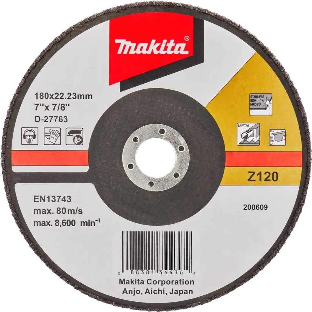 Makita K120 Uni-FZ Schuurschijf 180x22mm