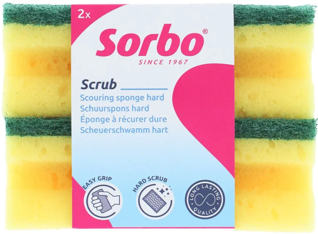 Sorbo Schuurspons Geel Hard XL - 20 Stuks
