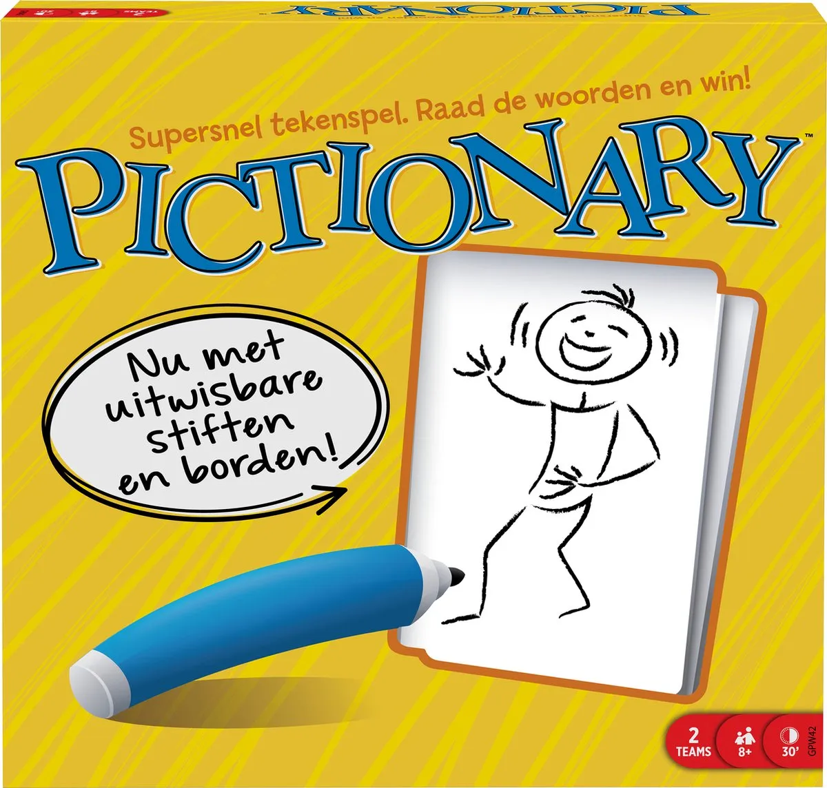 Mattel Games Pictionary Bordspel GPW42 - 12 Spelers
