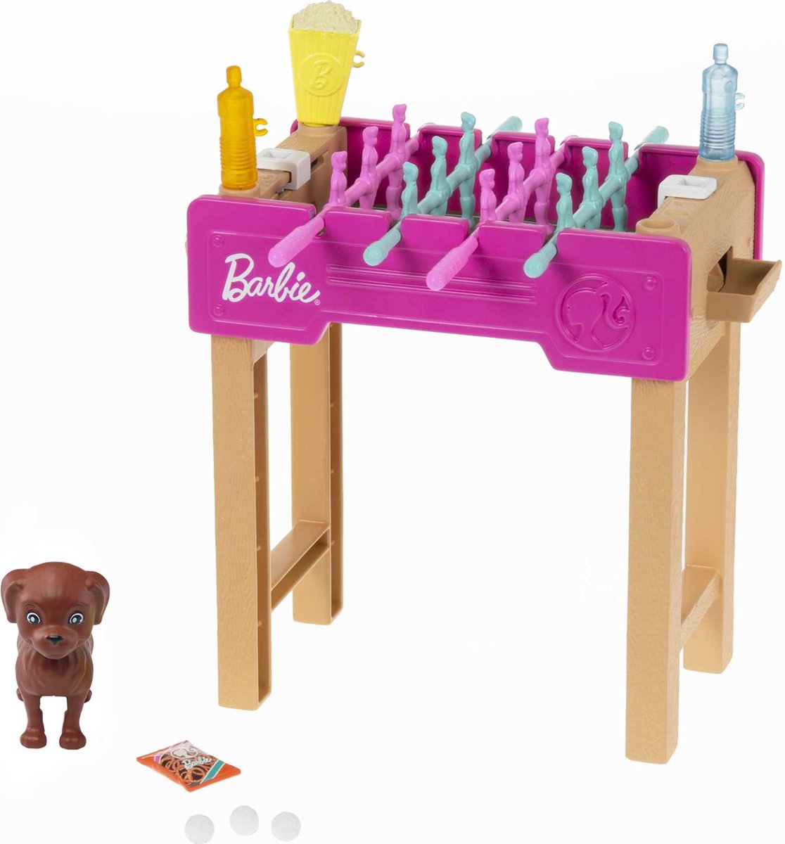 Barbie Mini Playset Voetbaltafel Met Hondje excl. Barbie poppen