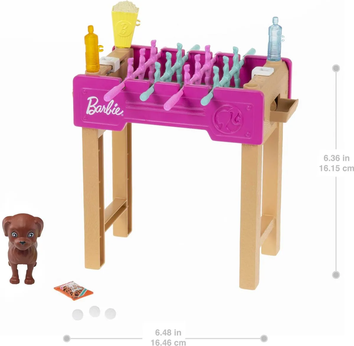 Barbie Mini Voetbaltafel - Multicolor - 4 Spelers