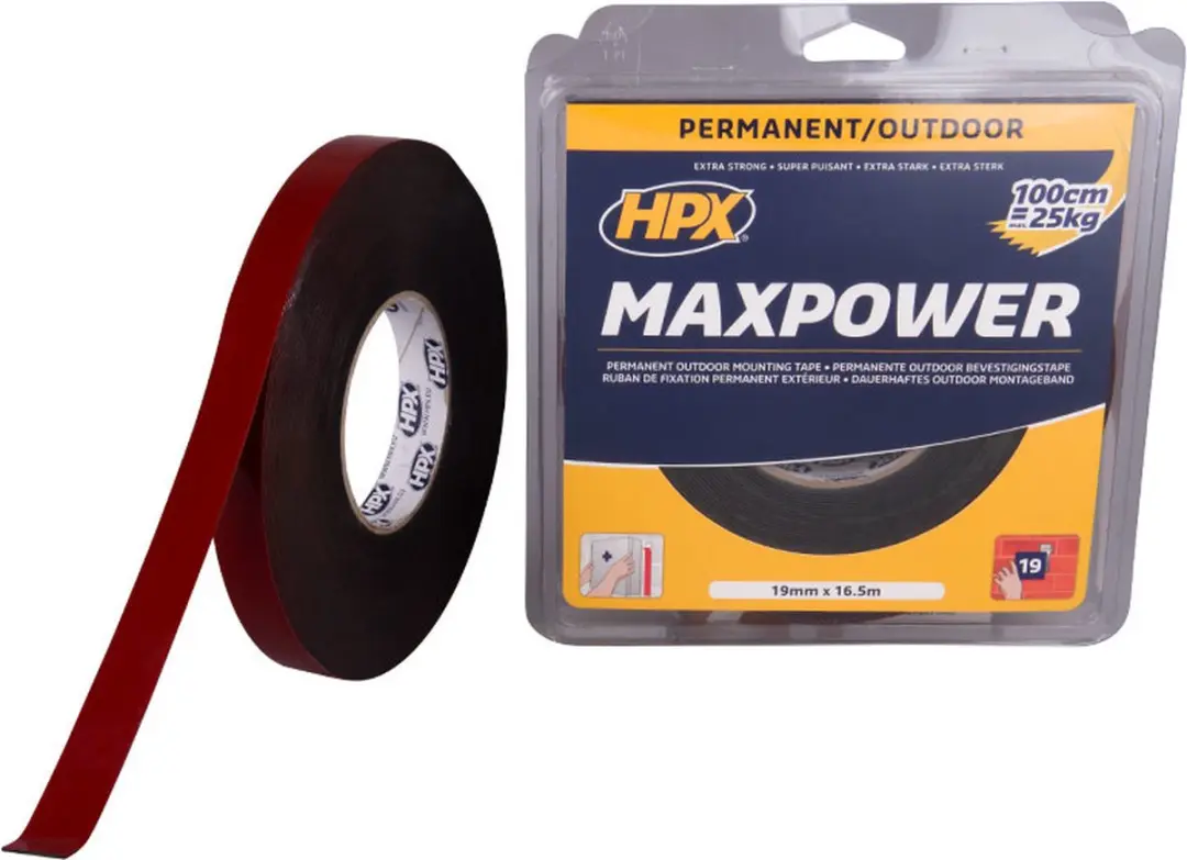 HPX Max Power Bevestigingstape 19mm x 5m