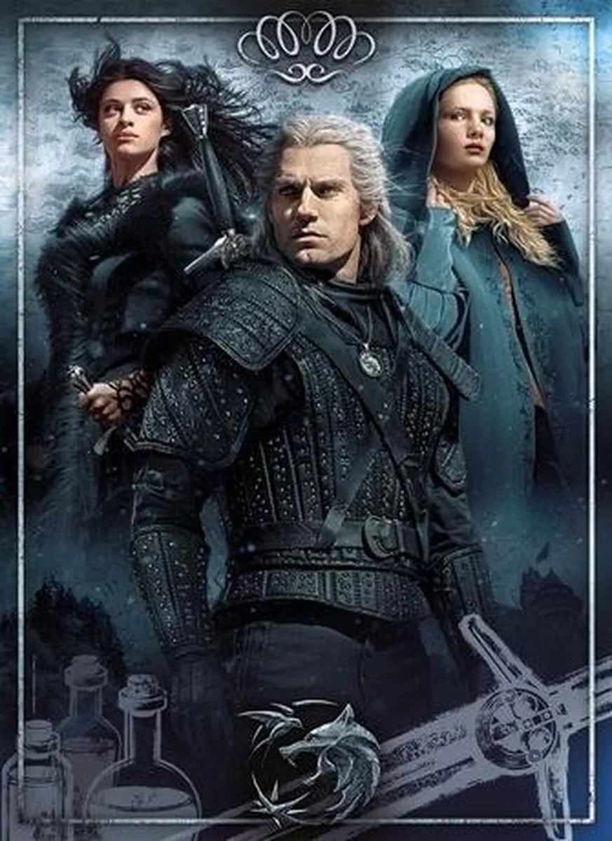 Clementoni The Witcher Legpuzzel 1000 Stuks - Blauw/Grijs