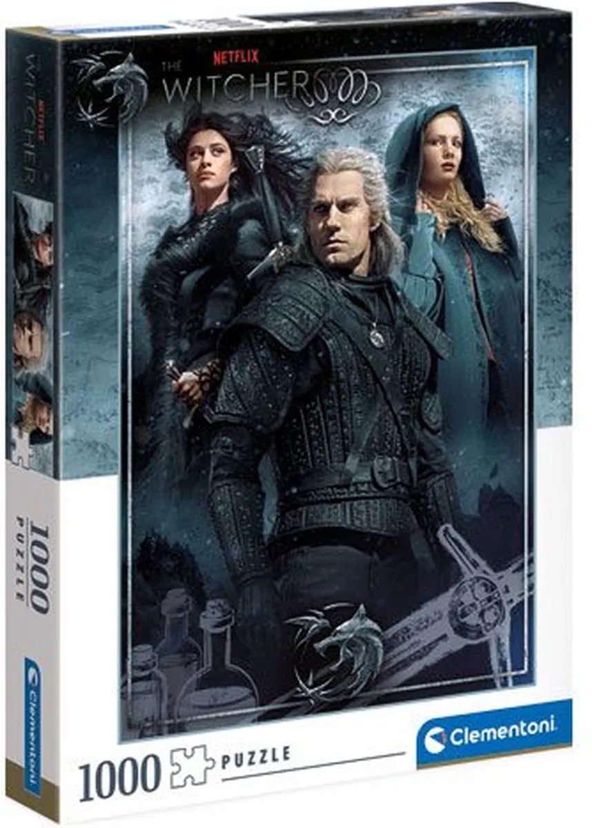 Clementoni The Witcher Legpuzzel 1000 Stuks - Blauw/Grijs