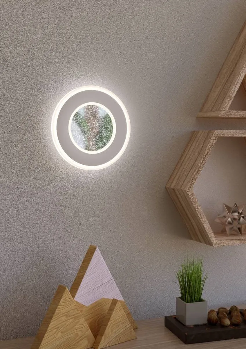 Eglo Macchioni Wandlamp LED Ø20cm - Wit/Grijs