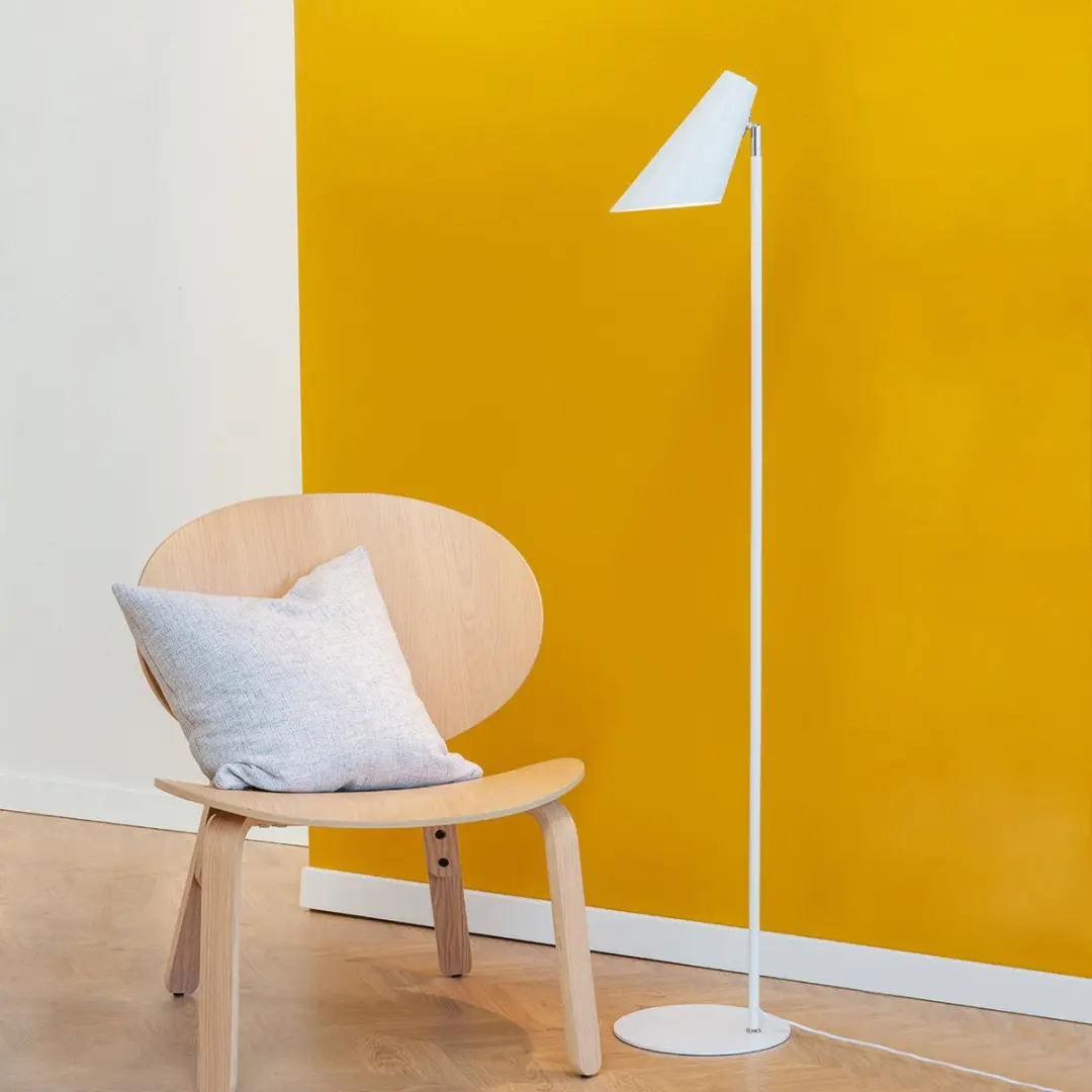 Dyberg Larsen Cale Staande Lamp 135cm - 35W Wit