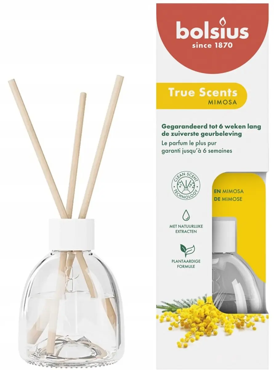 Bolsius True Scents Mimosa Geurverspreider 60ml - Transparant