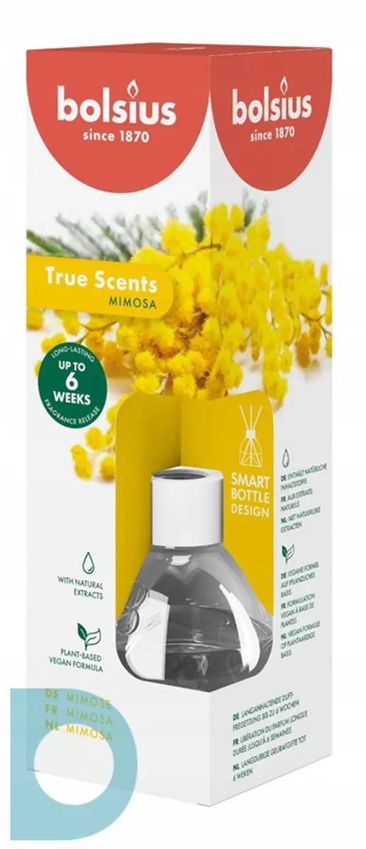 Bolsius True Scents Mimosa Geurverspreider 60ml - Transparant