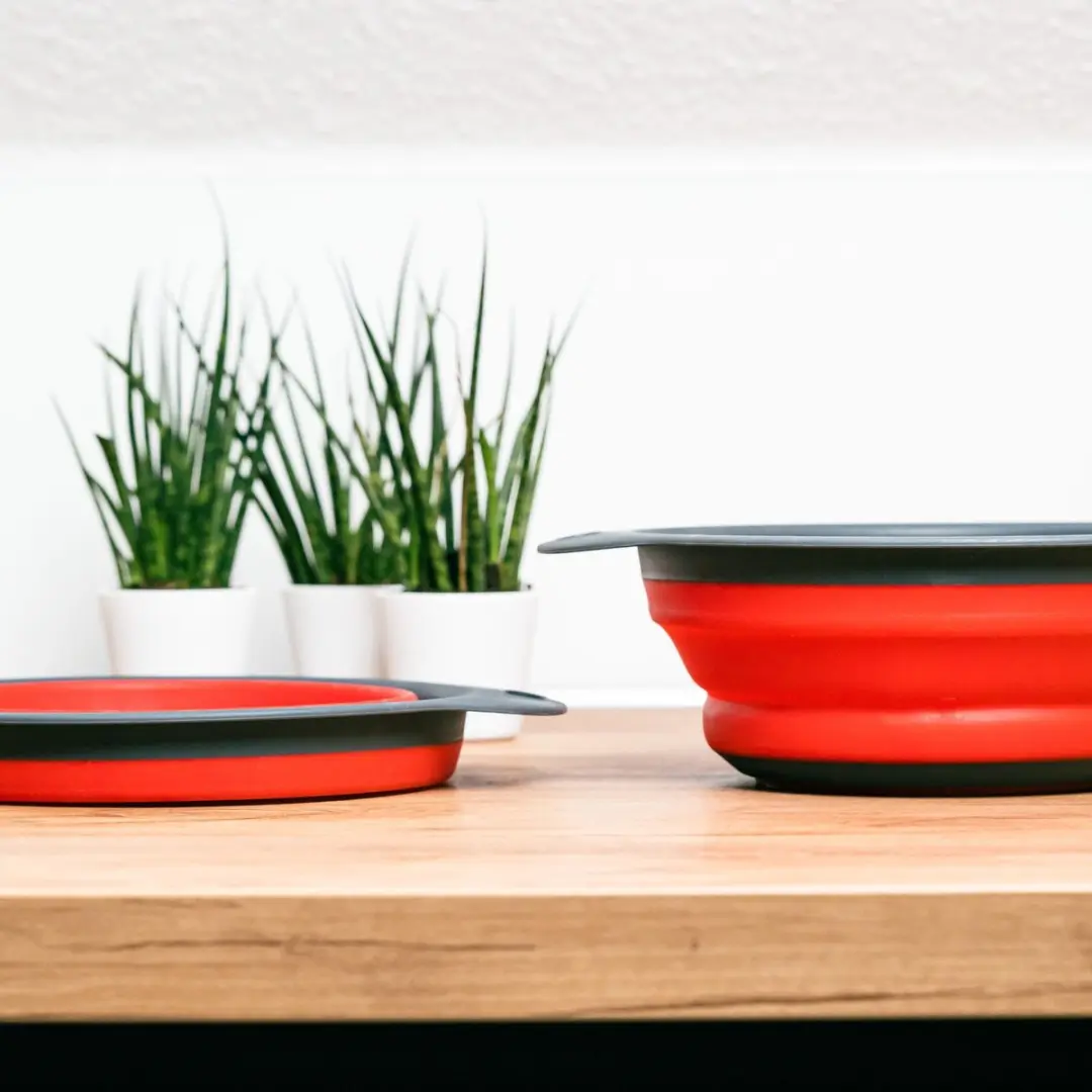 Westmark Opvouwbaar Vergiet 22cm - Antraciet/Rood