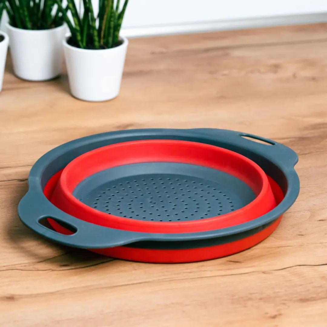 Westmark Opvouwbaar Vergiet 22cm - Antraciet/Rood