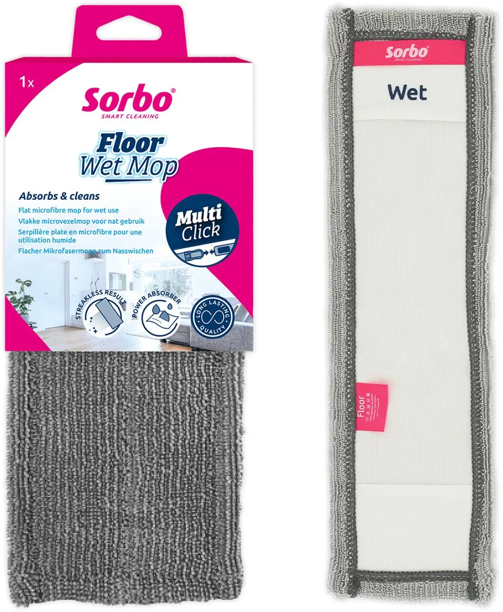 Sorbo Floor Wet Mop Microvezel Dweil Grijs