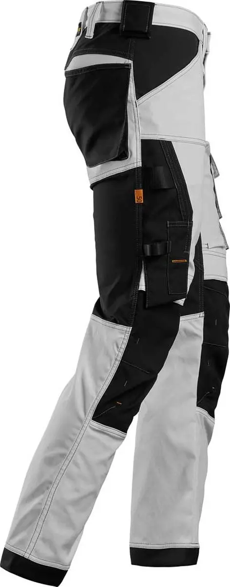 Snickers 6341 AllroundWork Stretch Werkbroek 58 - Wit/Zwart