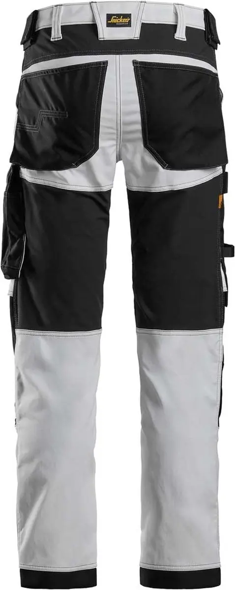 Snickers 6341 AllroundWork Stretch Werkbroek 58 - Wit/Zwart