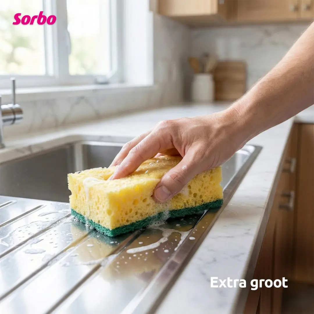 Sorbo XL Schuurspons 10 Stuks - Groen Schuurvlak - afbeelding 6 van 6