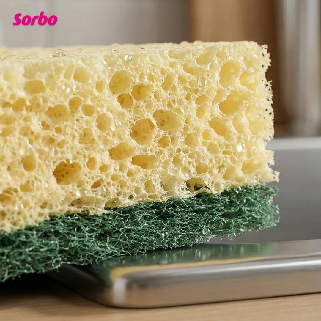 Sorbo Schuurspons Viscose 036715 - Geel/ Groen
