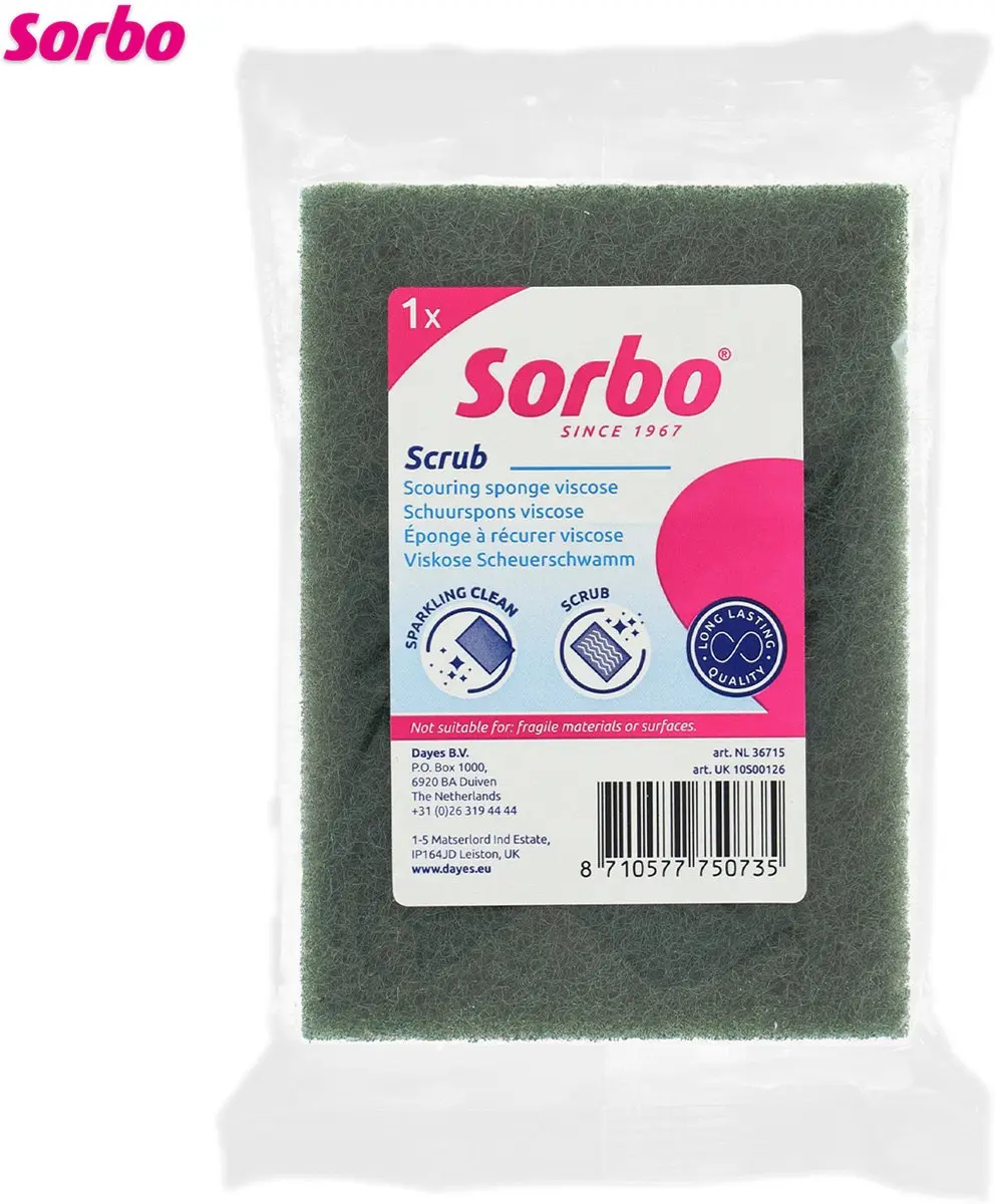 Sorbo Schuurspons Viscose 036715 - Geel/ Groen