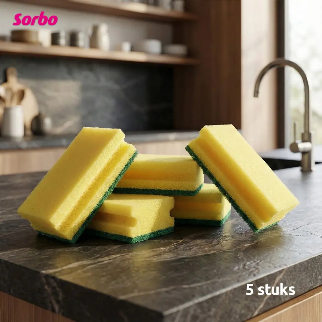 Sorbo Schuurspons Jumbo 8094000 - 5 Stuks - afbeelding 6 van 6