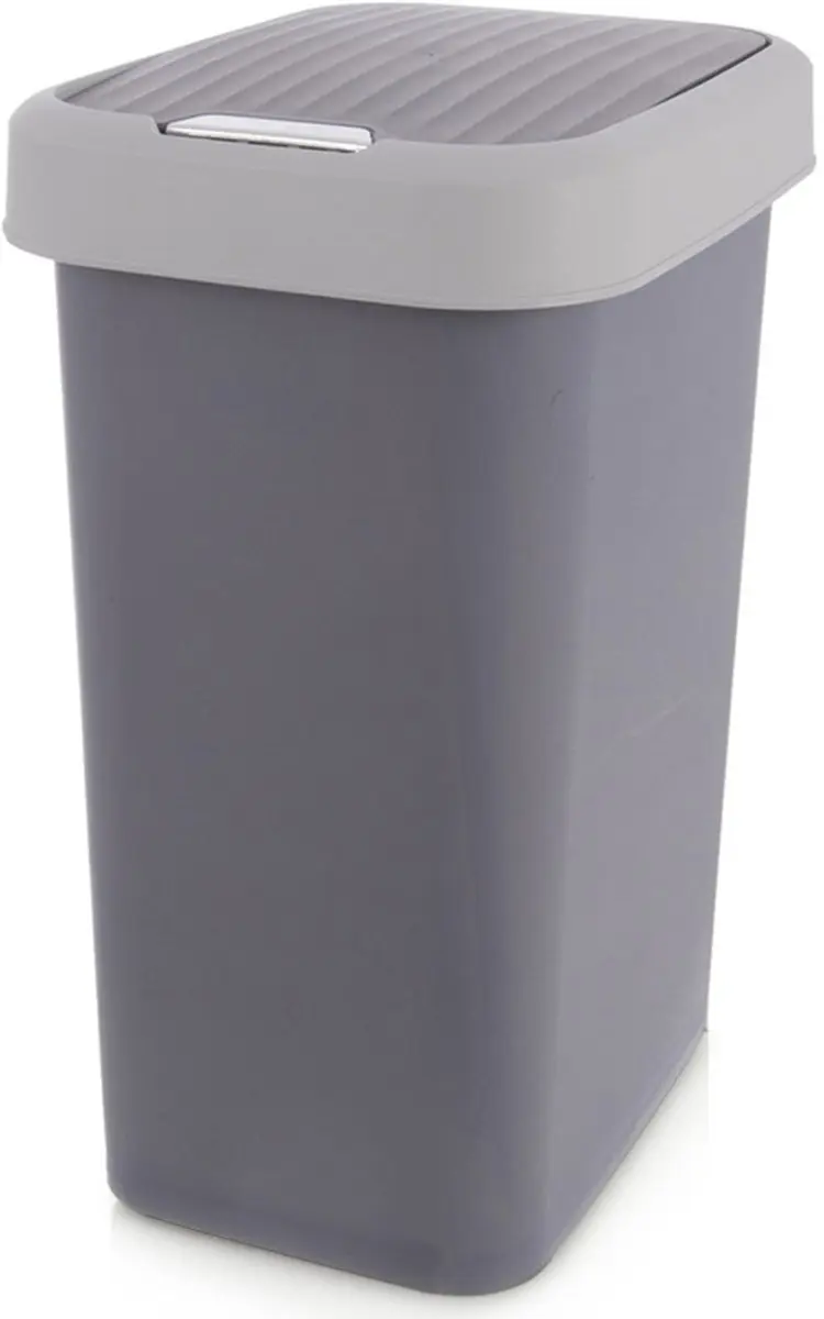Grijze plastic afvalbak 25 liter