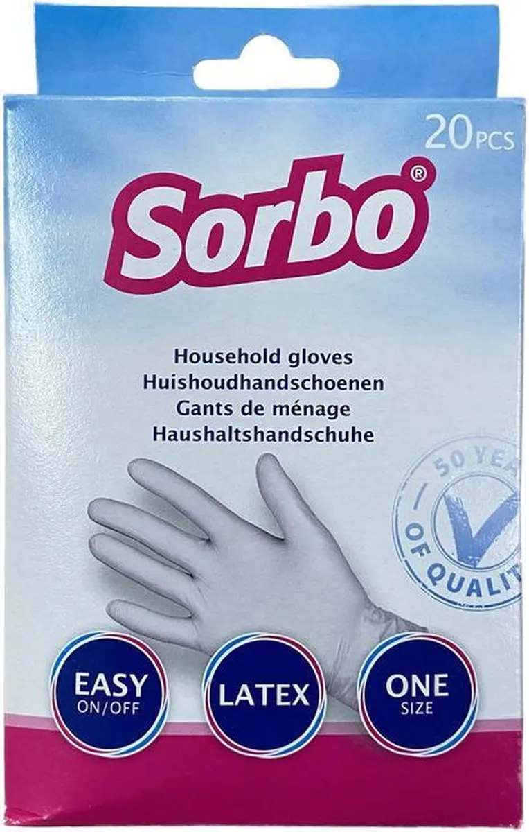 Sorbo Huishoudhandschoenen 20 Stuks