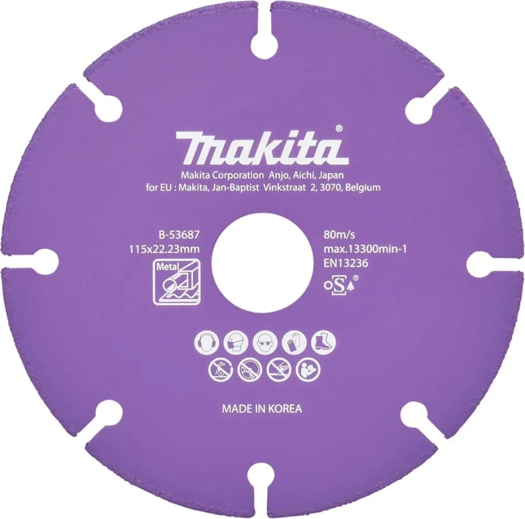 Makita Doorslijps. diam 115x1,3mm met