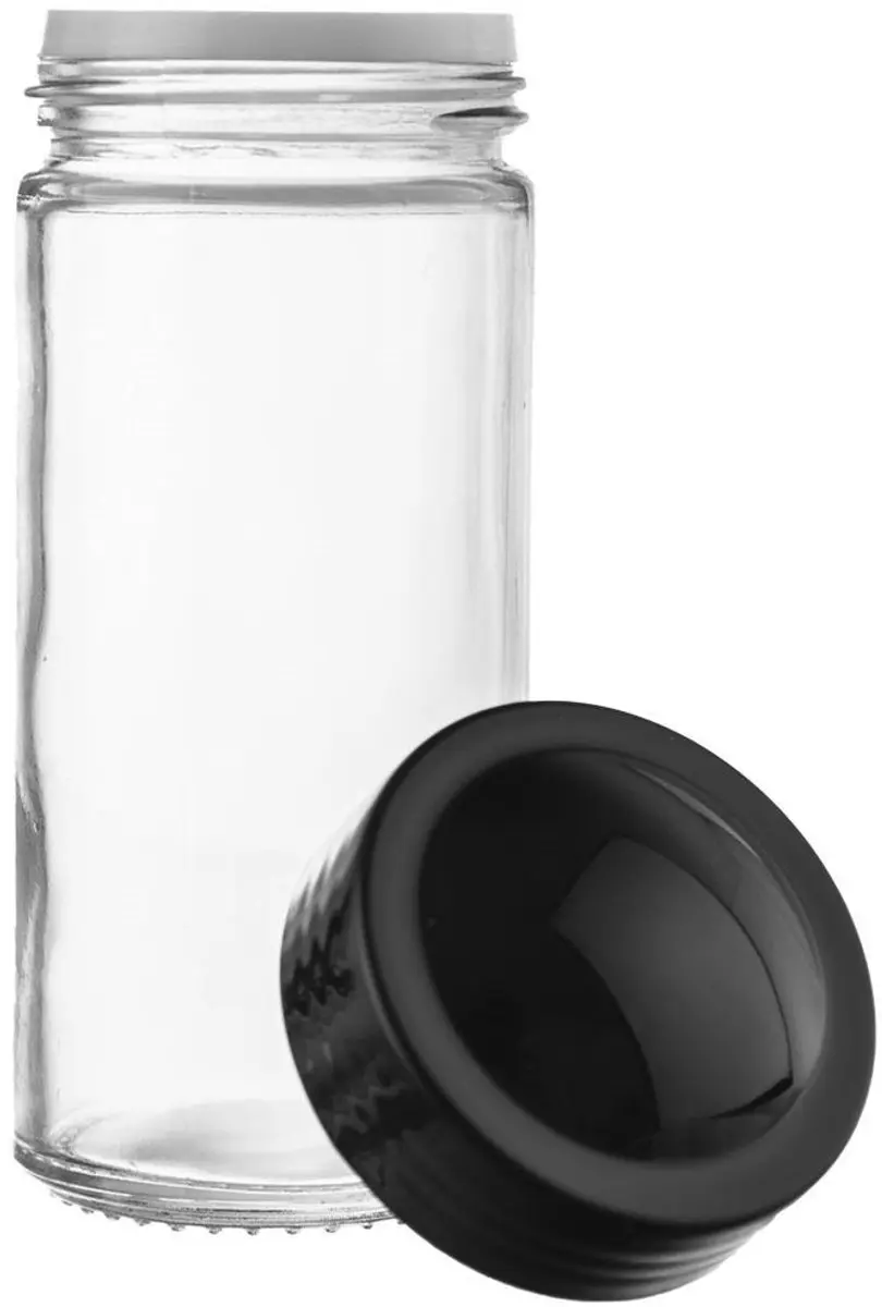 Orion Glazen Specerijenpot Zeef 100ml - Zwart