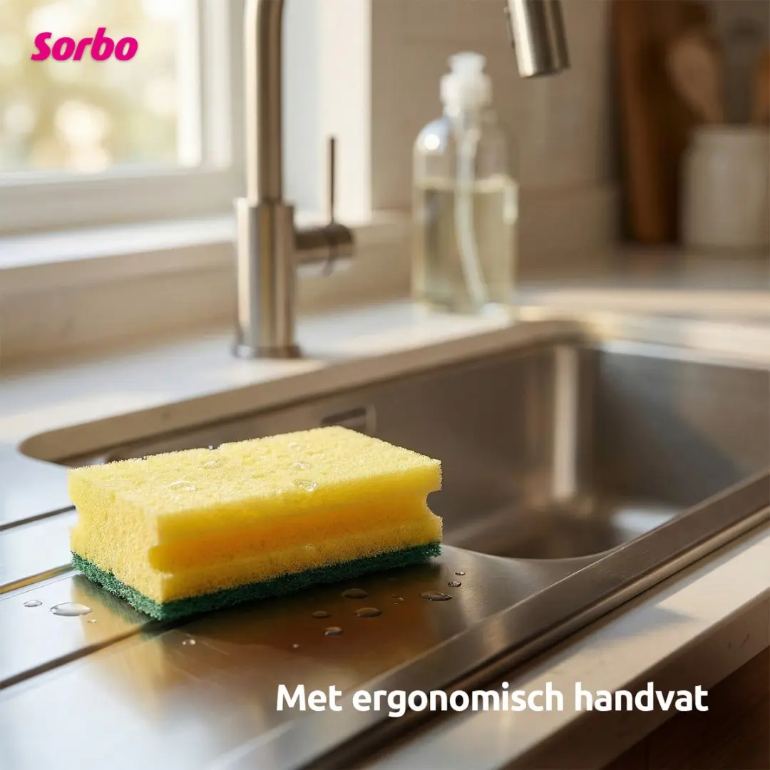 Sorbo Schuurspons met Handgreep 700374 - 10 Stuks