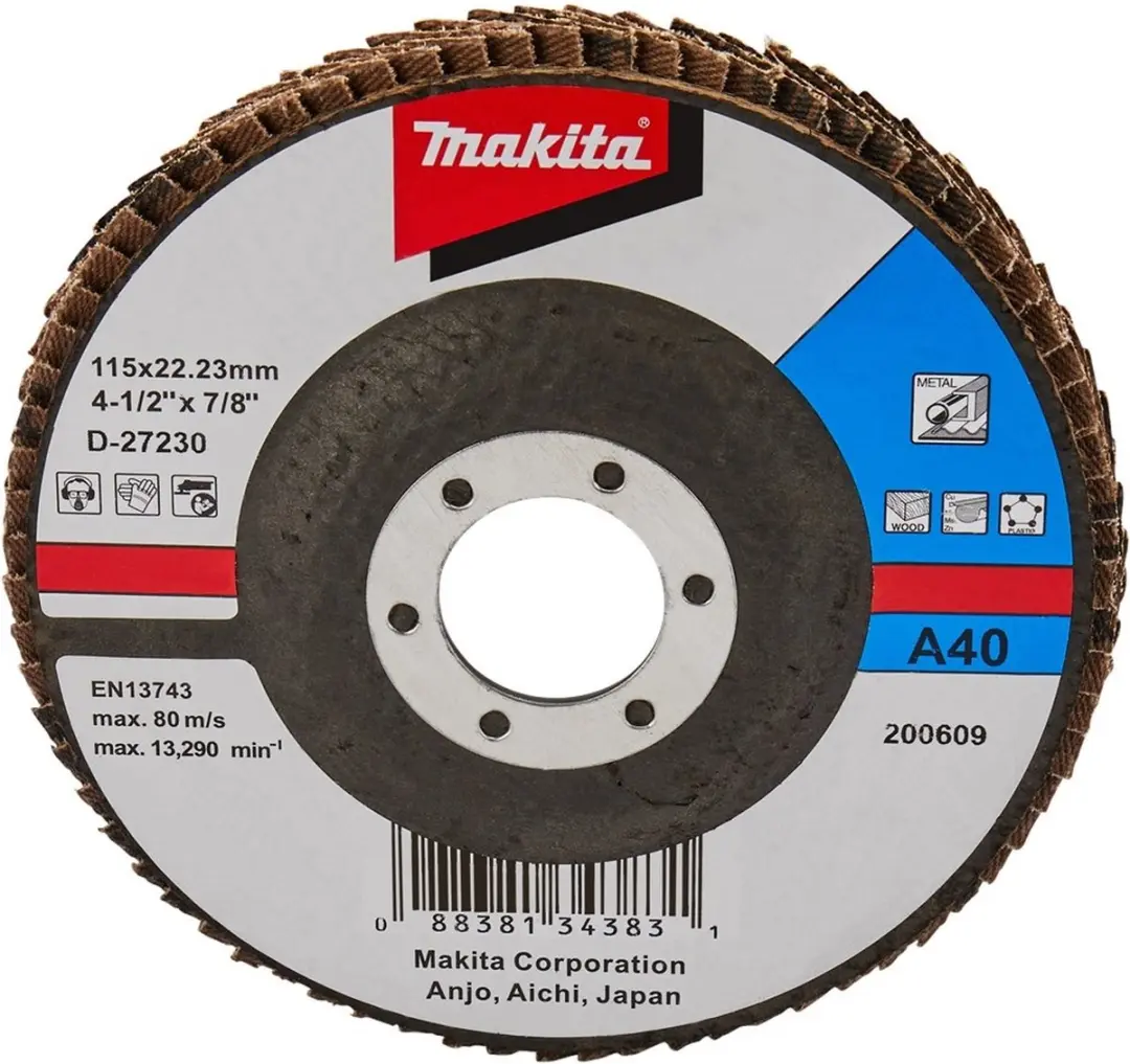 Makita Schuursch.115x22mm K40 Uni-FE