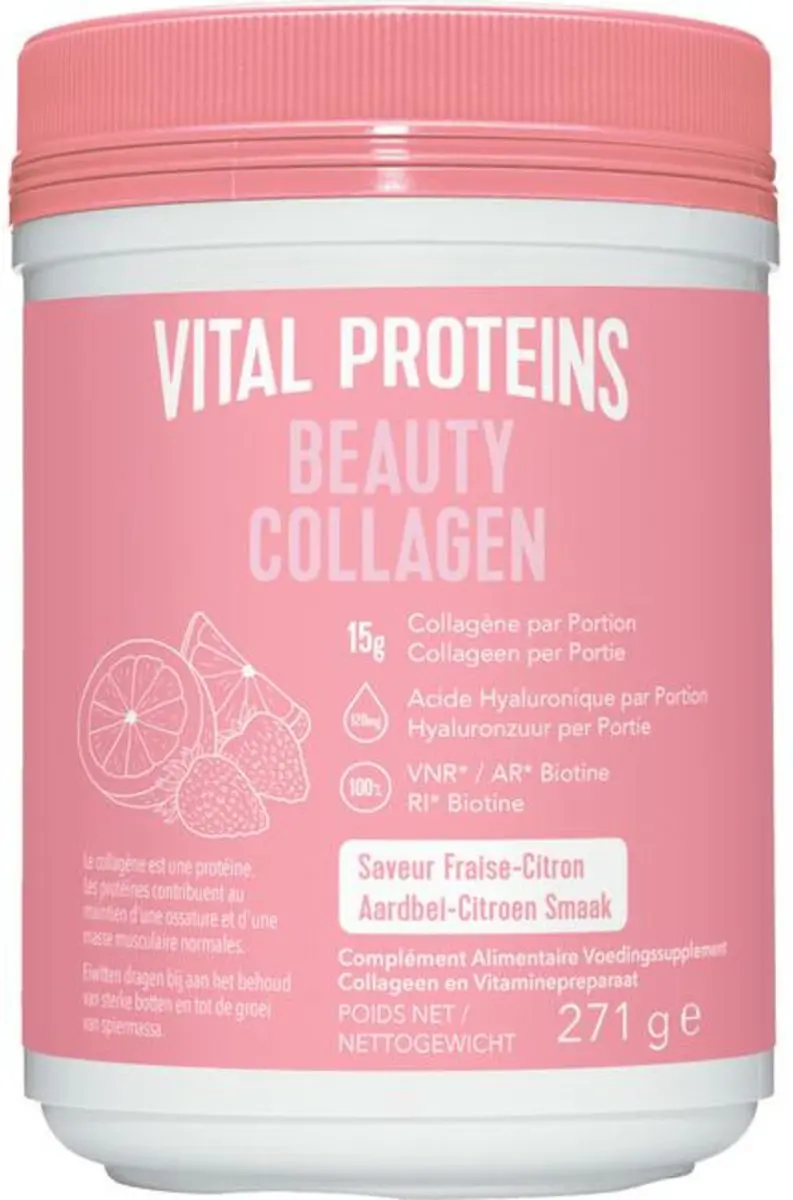 Vital Proteins Beauty Collageen Aardbei & Citroen - 2x271g