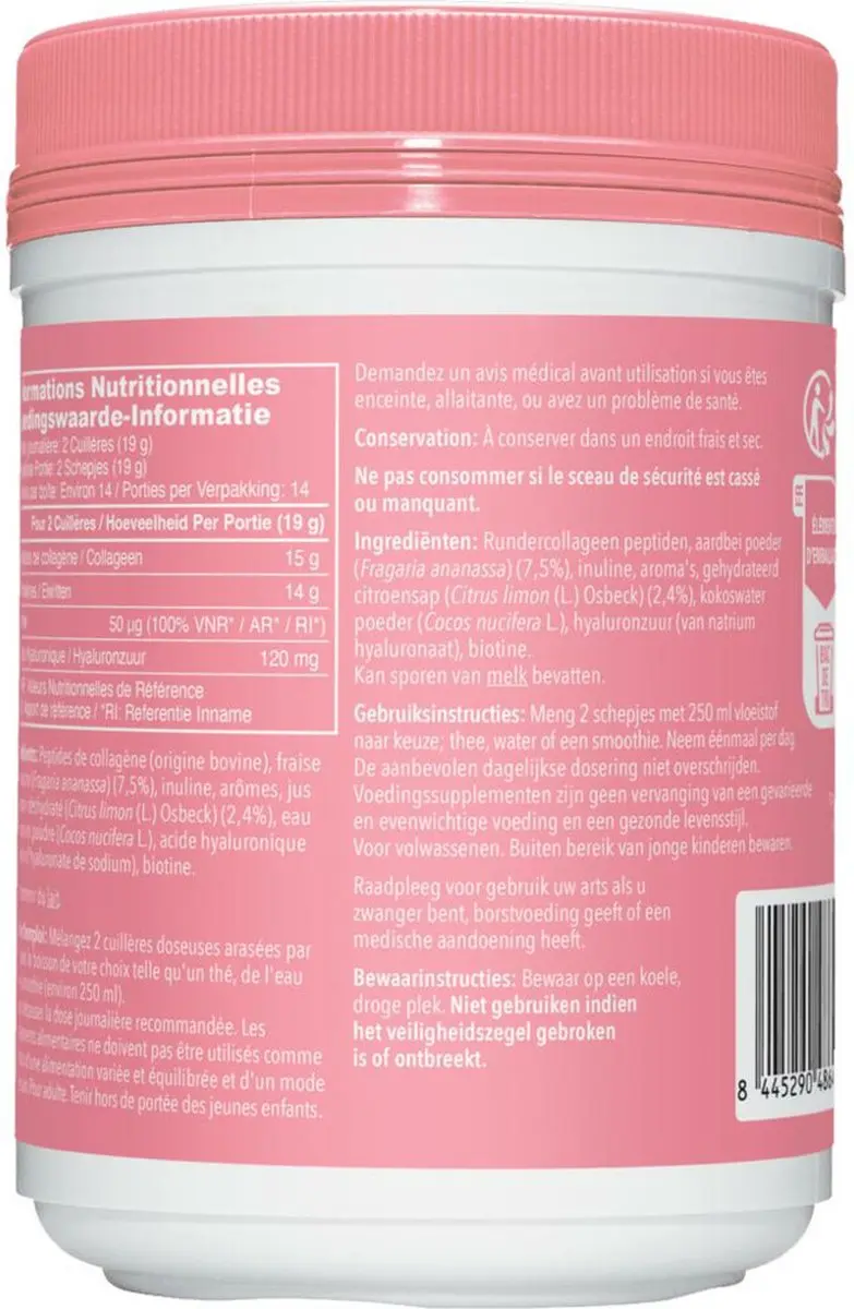 Vital Proteins Beauty Collageen Aardbei & Citroen - 2x271g