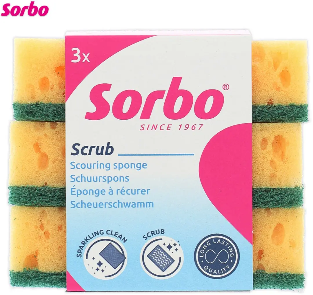 Sorbo Schuurspons Extra Sterk - 3 Stuks