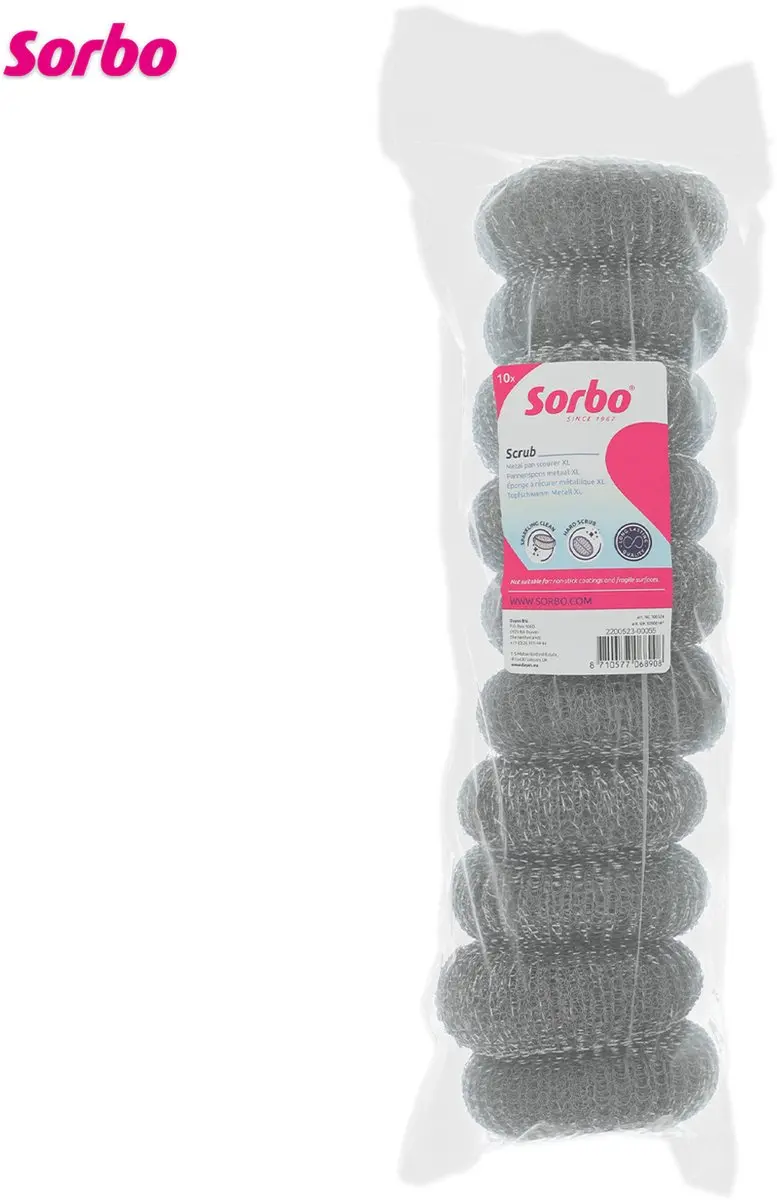 Sorbo RVS Schuursponsjes 2200523-00055 - 10 Stuks - afbeelding 6 van 6