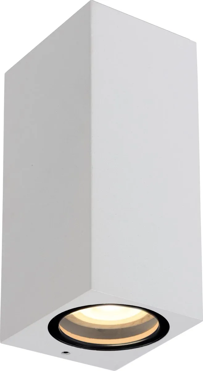 Lucide ZARO Wandspot 2xGU10 IP65 - Wit