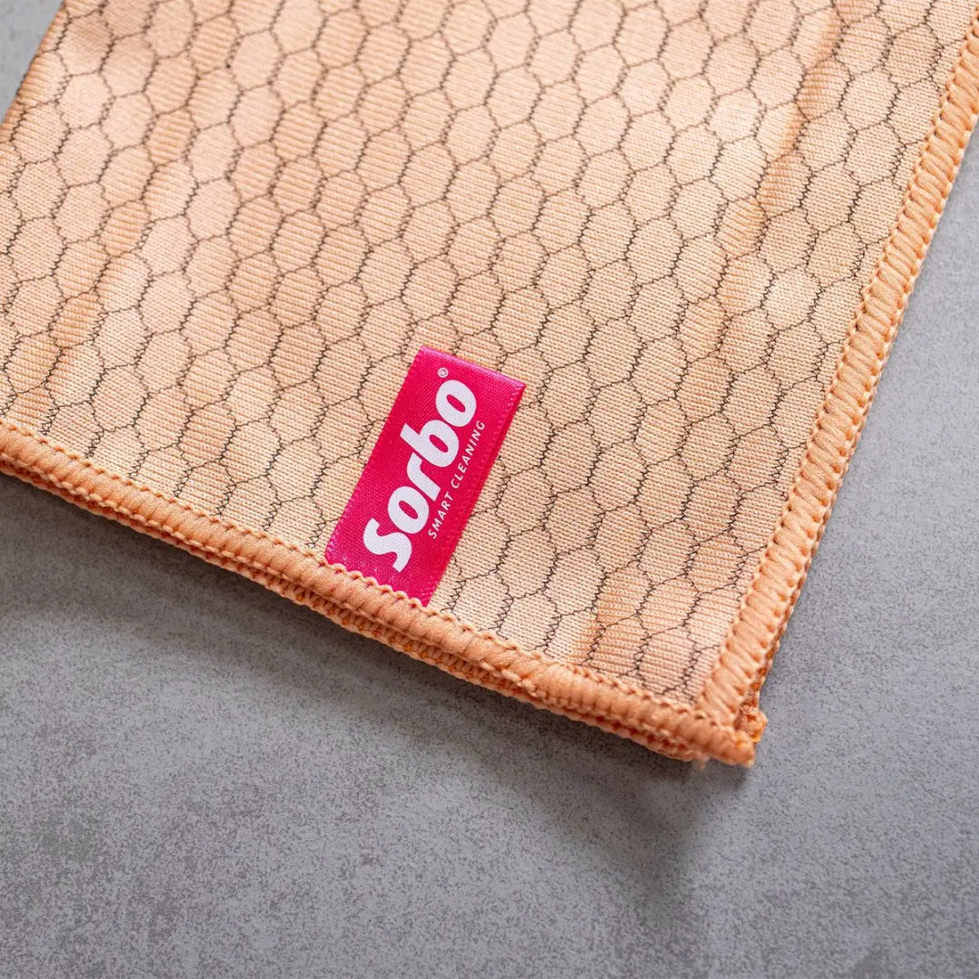 Sorbo Multi Shine Microvezeldoek - Glas & Sanitair - Oranje