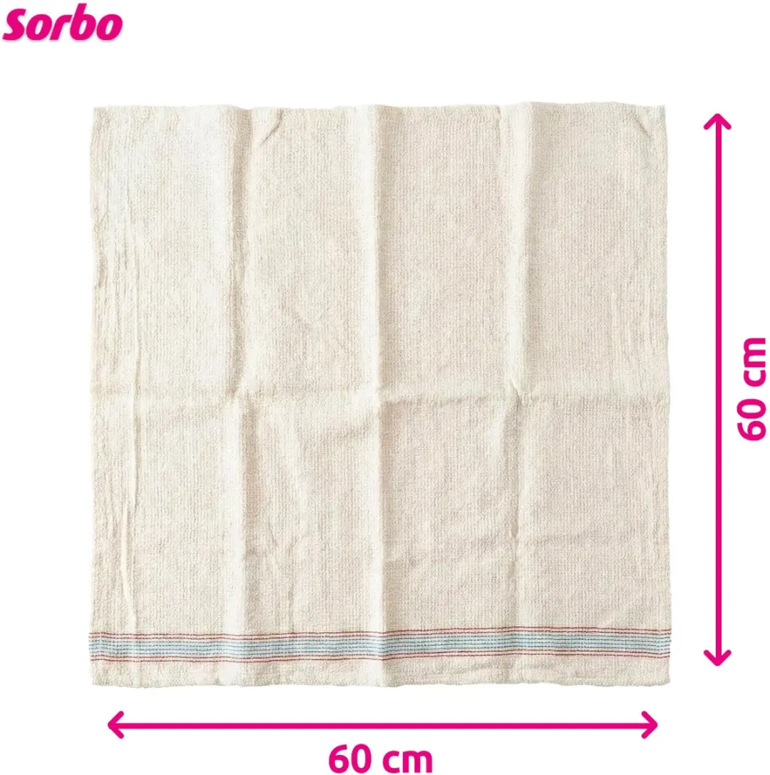 Sorbo Gestikte Dweil 60x60cm - 5 Stuks Wit