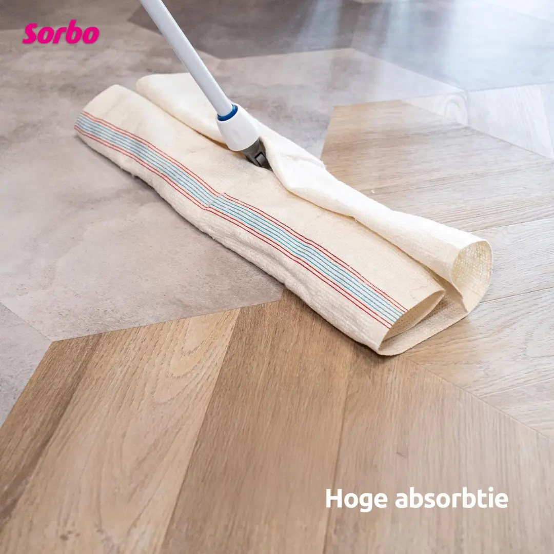 Sorbo Gestikte Dweil 60x60cm - 5 Stuks Wit