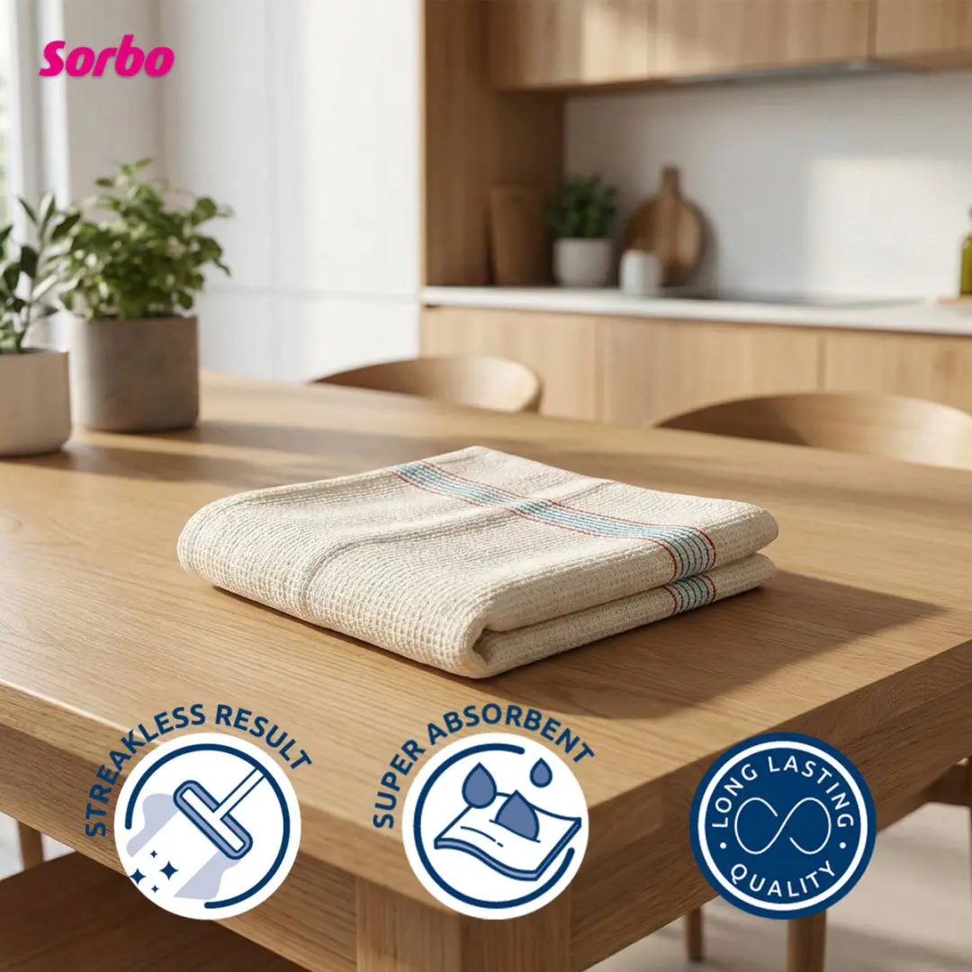 Sorbo Gestikte Dweil 60x60cm - 5 Stuks Wit