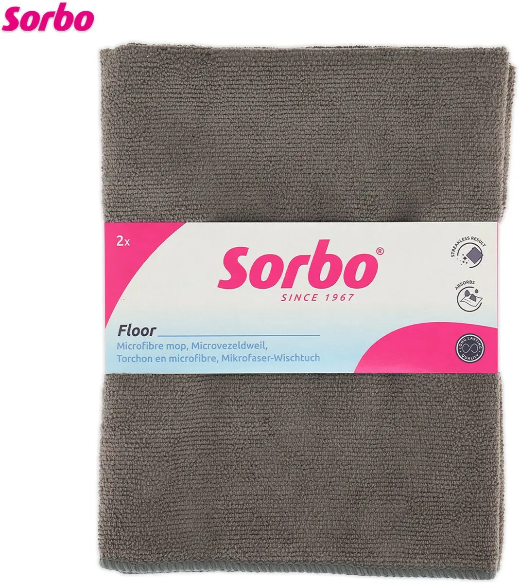 Sorbo Microvezeldweil 50x60cm - 2 Stuks - Bruin