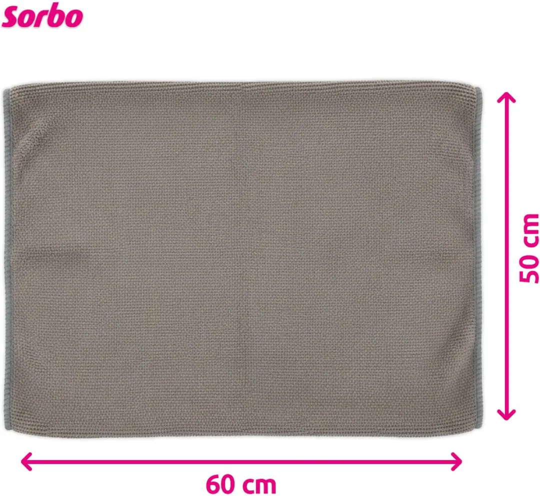 Sorbo Microvezeldweil 50x60cm - 2 Stuks - Bruin
