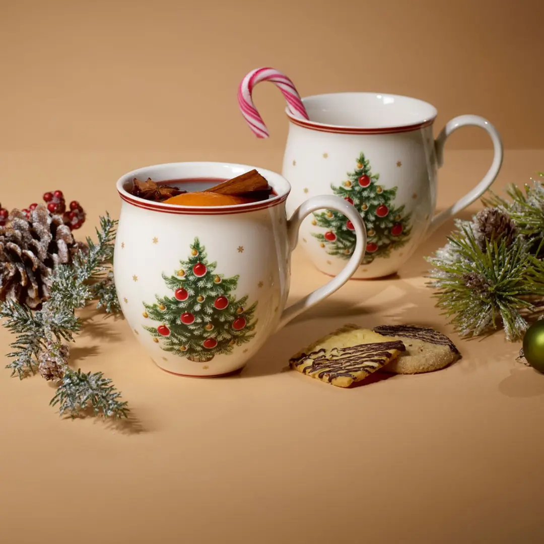 Villeroy & Boch Tannenbaum Frühstücks-Set - 6-delig - Groen/Wit