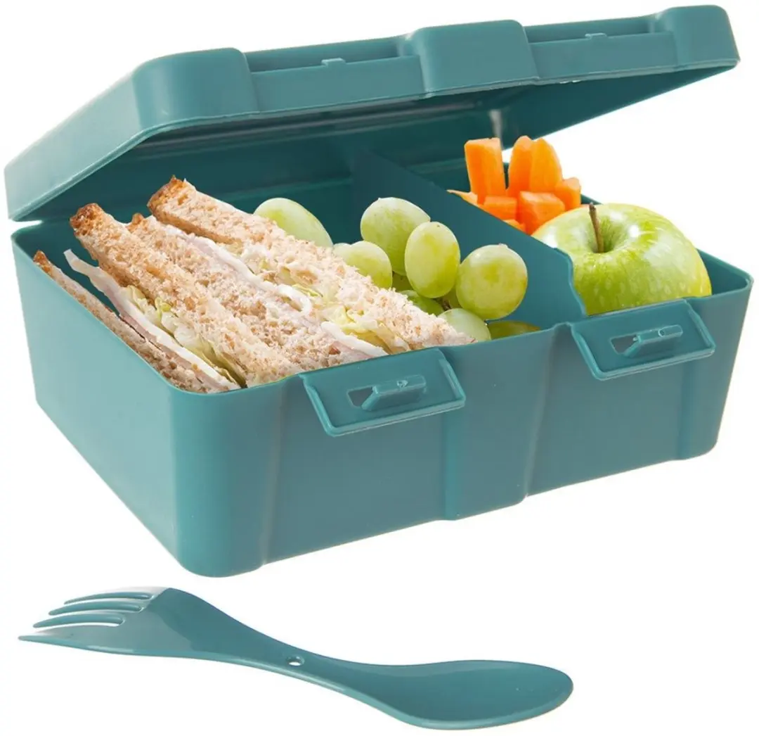 Orion Lunchbox Wereldkaart - 1L - Turkoois
