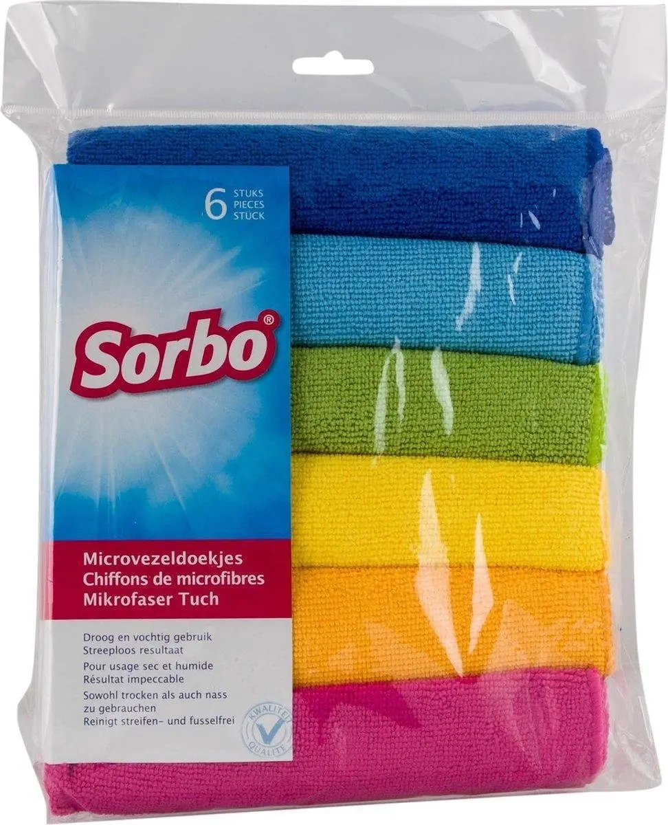 Sorbo Microvezeldoeken Assorti - 60 Stuks (10x6)