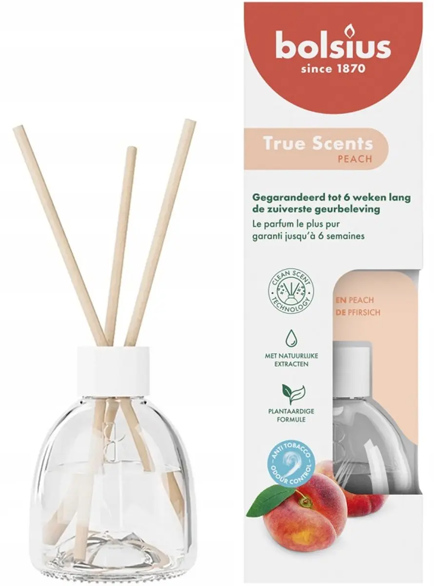 Bolsius True Scents Brzoskwinia Geur Diffuser - 60ml - Perzik