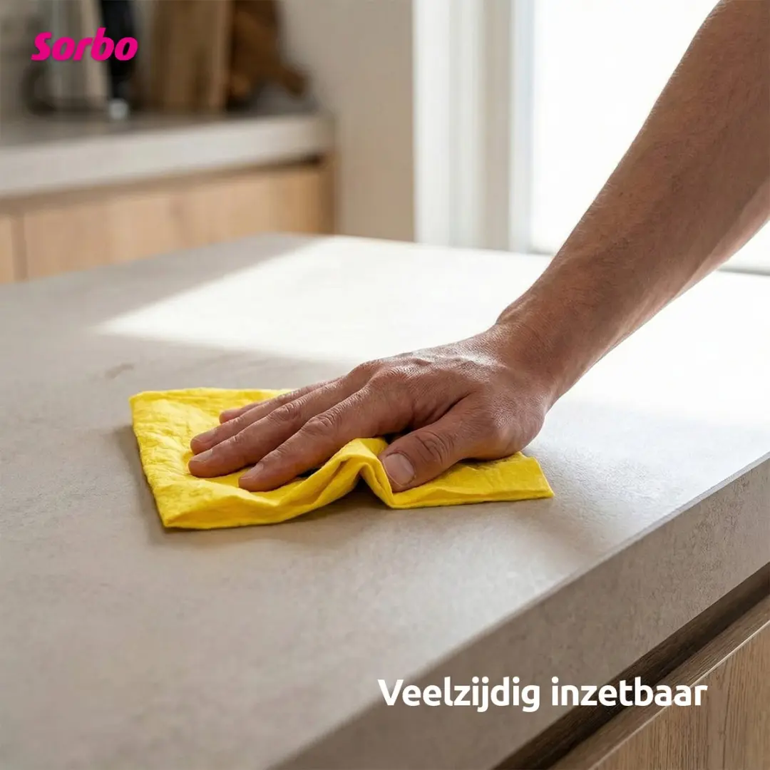 Sorbo Sorbonettes Schoonmaakdoeken 10 Stuks - 38x38cm - Geel