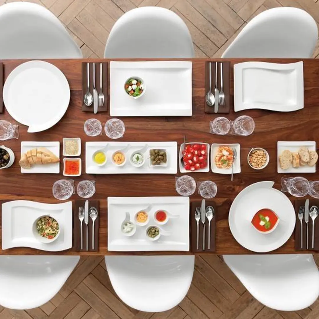 Villeroy & Boch NewWave Slaschaal 25x25cm - Wit - afbeelding 3 van 6